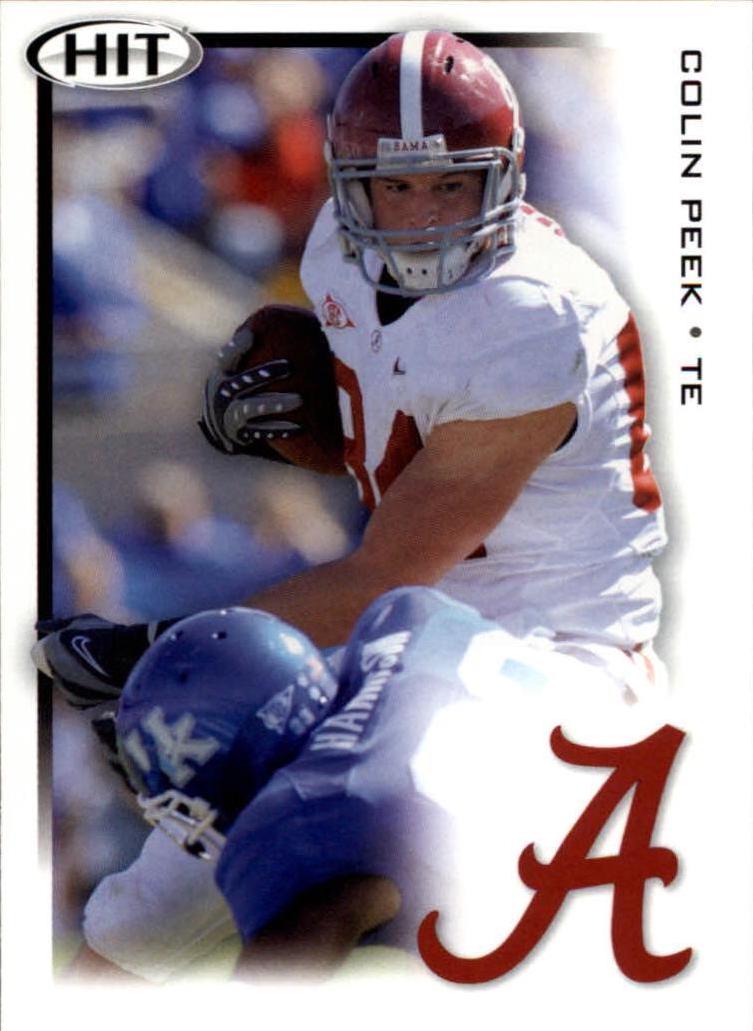 Colin Peek #34 Football Cards 2010 Sage Hit