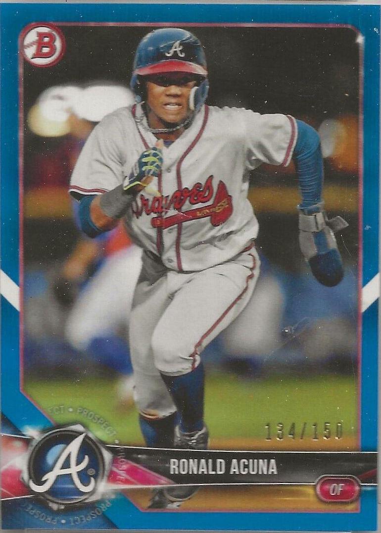 Ronald Acuna [Blue] #BP1 Baseball Cards 2018 Bowman Paper Prospects