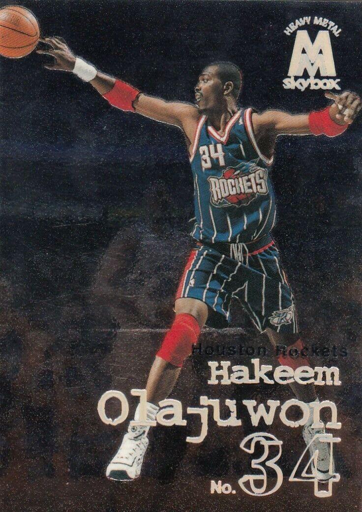 Hakeem Olajuwon #110 Basketball Cards 1998 Skybox Molten Metal