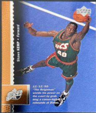 Shawn Kemp #114 Basketball Cards 1996 Upper Deck