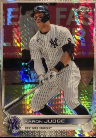 Aaron Judge [Prism] #99 Baseball Cards 2022 Topps Chrome