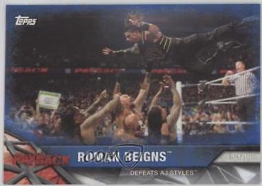 Roman Reigns [Blue] #83 Wrestling Cards 2017 Topps WWE Road To Wrestlemania