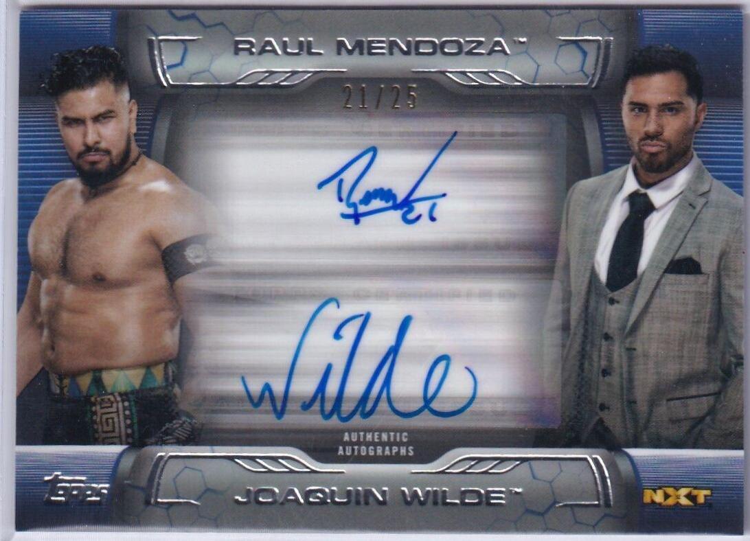 Joaquin Wilde, Raul Mendoza [Blue] #DA-LF Wrestling Cards 2021 Topps WWE Undisputed Dual Autographs