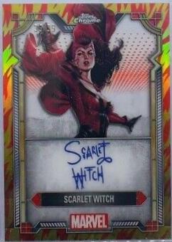 Scarlet Witch [Human Torch Refractor] #MI-4 Marvel 2024 Topps Chrome Character Autograph