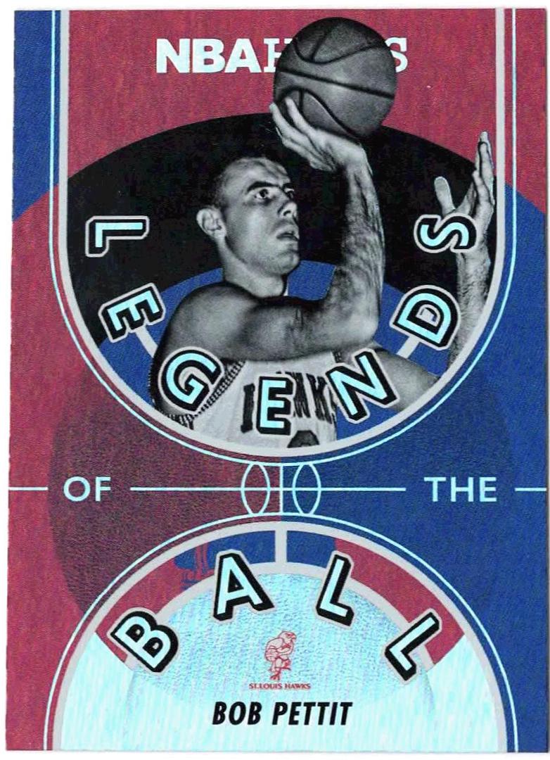 Bob Pettit #12 Basketball Cards 2021 Panini Hoops Legends of the Ball