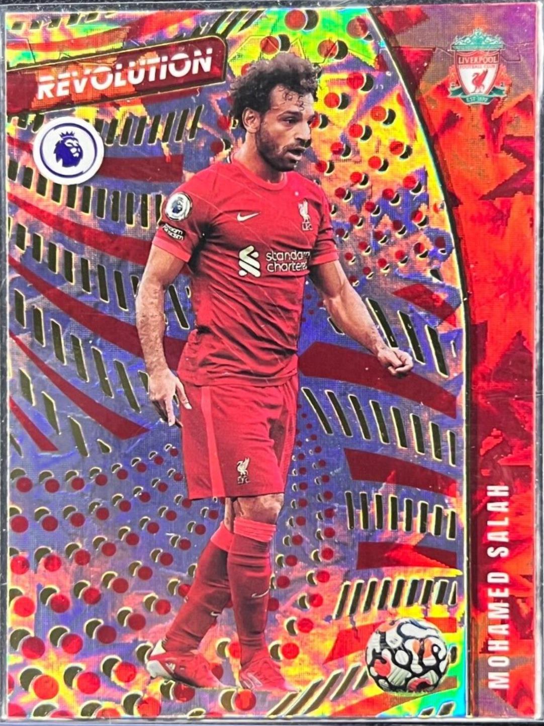 Mohamed Salah [Impact] #219 Soccer Cards 2021 Panini Revolution Premier League