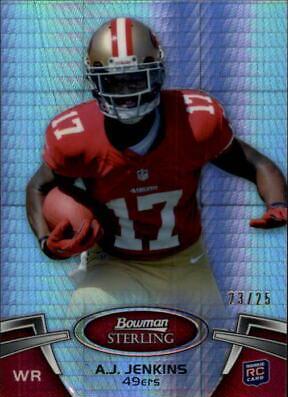 A.J. Jenkins [Prism Refractor] #71 Football Cards 2012 Bowman Sterling