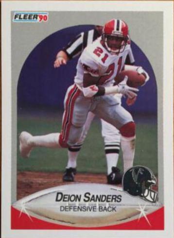 Deion Sanders #382 Football Cards 1990 Fleer