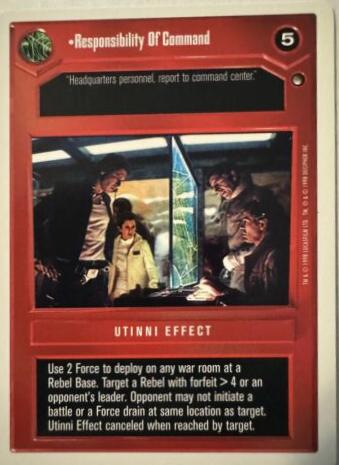 Responsibility Of Command [Revised] Star Wars CCG Hoth