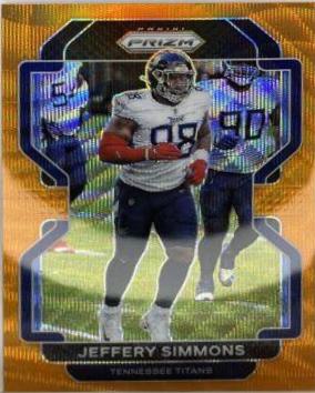 Jeffery Simmons [Gold Vinyl Prizm] #5 Football Cards 2021 Panini Prizm