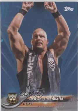 Stone Cold Steve Austin [Blue] #200 Wrestling Cards 2018 Topps WWE Then Now Forever