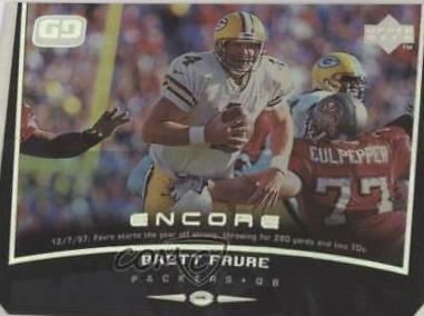 Brett Favre #71 Football Cards 1998 Upper Deck Encore