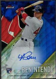 Andrew Benintendi [Blue Wave Refractor] #FF-AB Baseball Cards 2017 Topps Finest Firsts Autographs