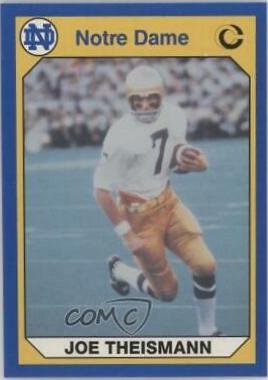 Joe Theismann #4 Football Cards 1990 Notre Dame Collegiate Collection