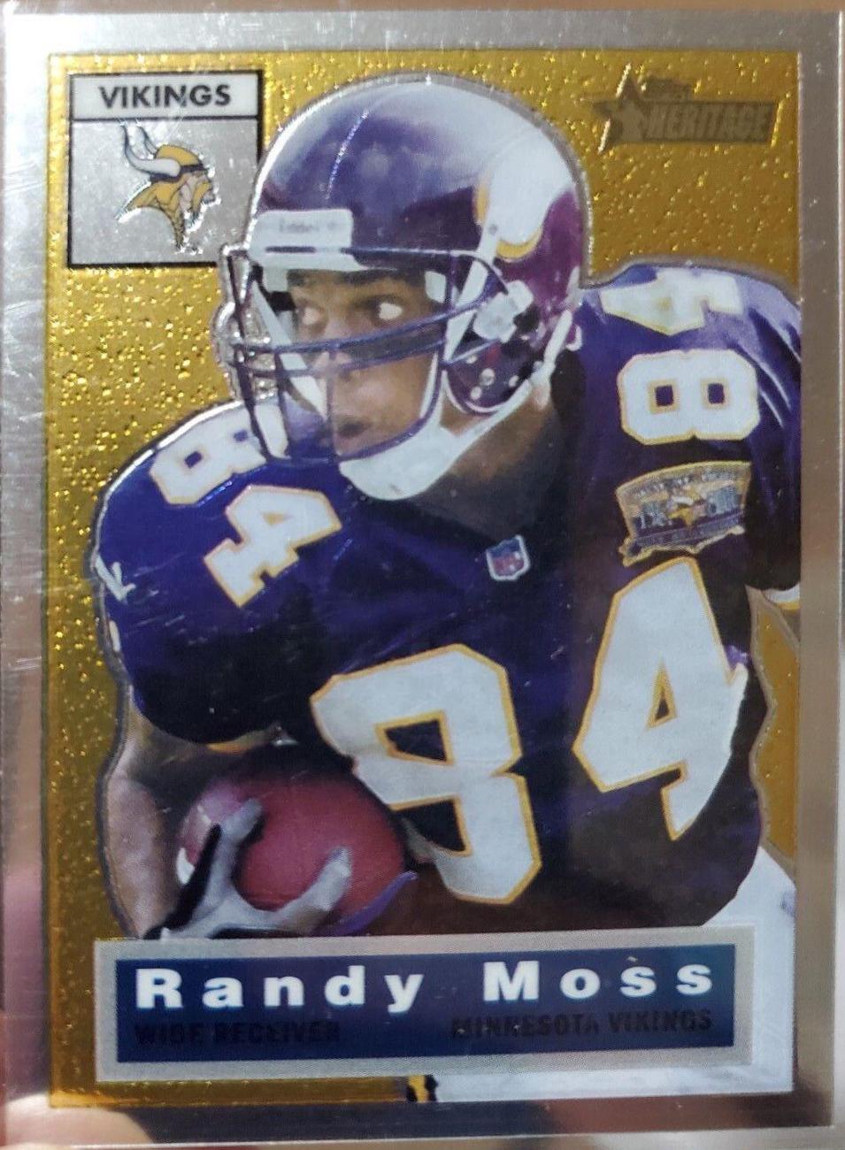 Randy Moss [Retrofractor] #70 Football Cards 2001 Topps Heritage