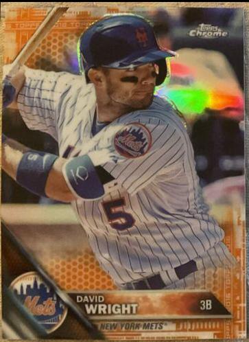 David Wright [Orange Refractor] #134 Baseball Cards 2016 Topps Chrome