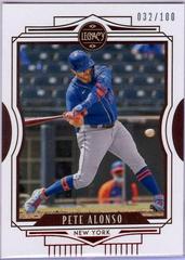 Pete Alonso [Red] #18 Baseball Cards 2021 Panini Chronicles Legacy Prices