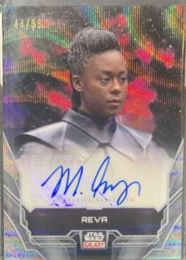 Moses Ingram as Reva [Wave Refractor] #A-MI Star Wars 2024 Topps Chrome Galaxy Autograph