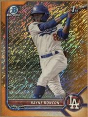 Rayne Doncon [Orange Shimmer Refractor] #BCP-202 Baseball Cards 2022 Bowman Chrome Prospects Prices