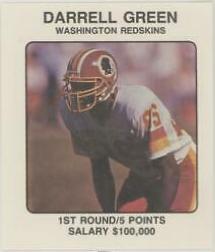 Darrell Green Football Cards 1989 Franchise Game