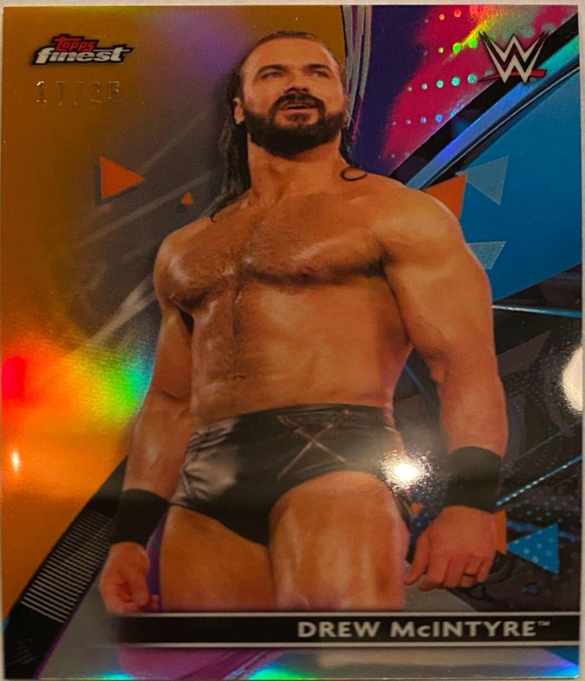 Drew McIntyre [Orange] #11 Wrestling Cards 2021 Topps Finest WWE