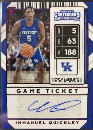 Immanuel Quickley [Autograph] #85 Basketball Cards 2020 Panini Contenders Draft Picks