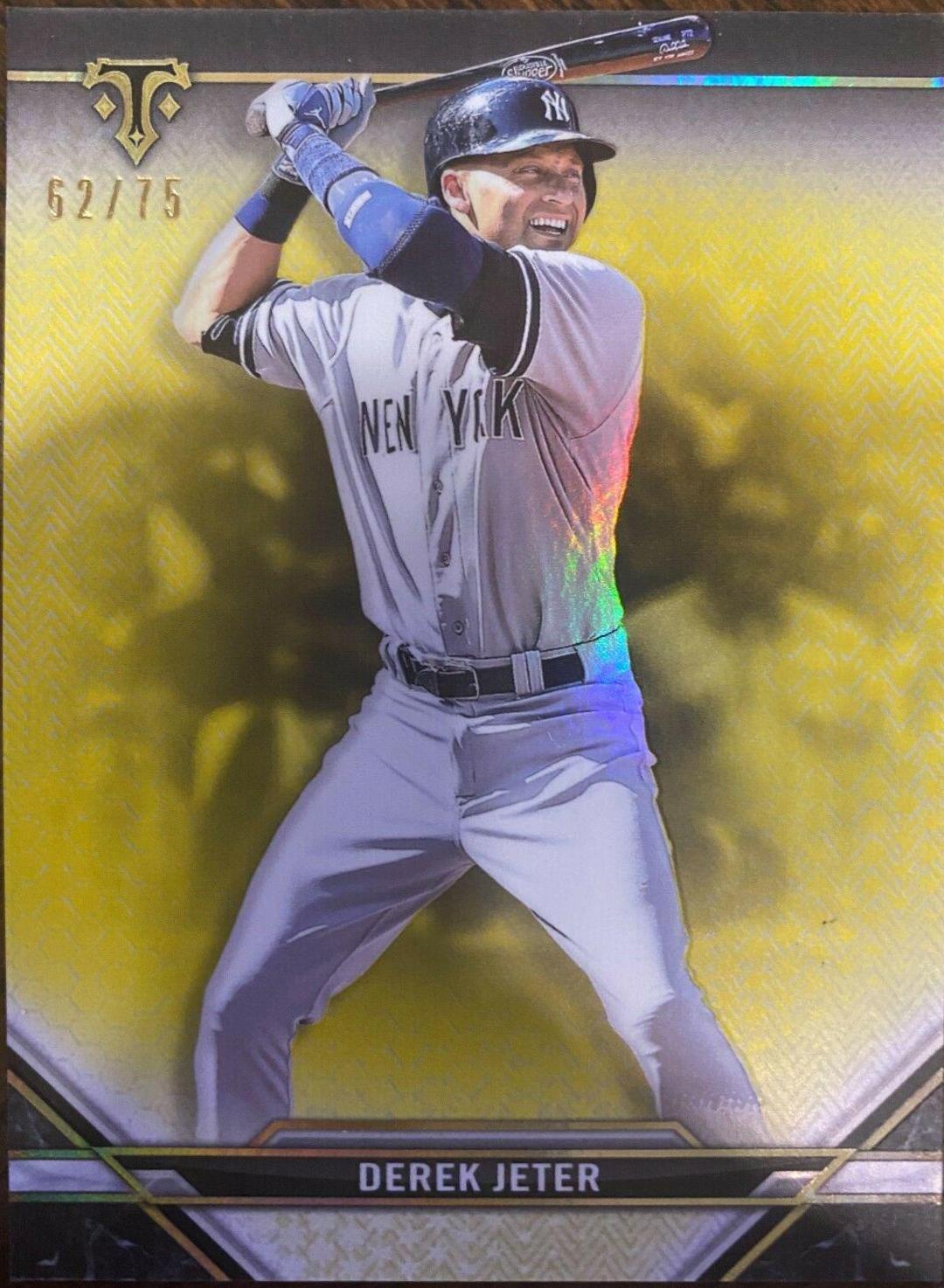 Derek Jeter [Citrine] #2 Baseball Cards 2021 Topps Triple Threads