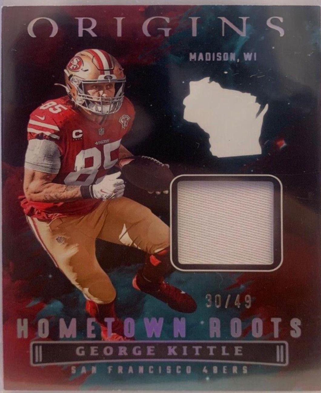 George Kittle #HR-GKI Football Cards 2022 Panini Origins Hometown Roots