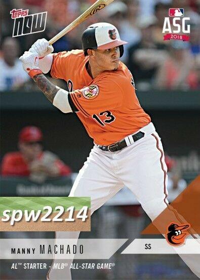 Manny Machado #AS-14 Baseball Cards 2018 Topps Now All Star