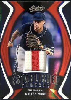 Kolten Wong [Retail] #ET-KW Baseball Cards 2022 Panini Absolute Established Threads