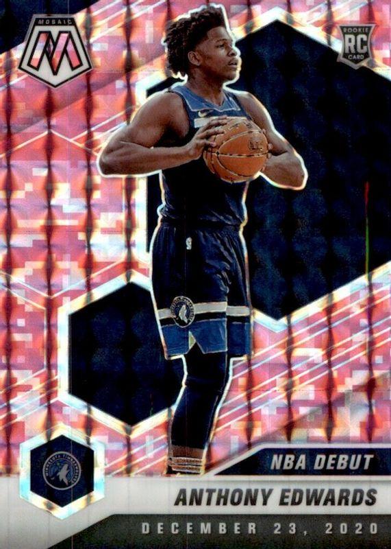 2020-21 Panini Mosaic #201 outlets Anthony Edwards Pink Camo Prizm RC - SGC 9.5 MINT