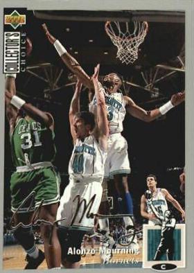 Alonzo Mourning [Silver Signature] #133 Basketball Cards 1994 Collector's Choice