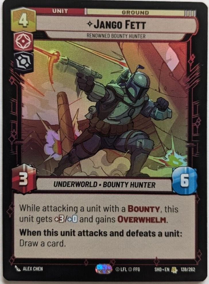 Jango Fett - Renowned Bounty Hunter [Foil] #138 Star Wars Unlimited: Shadows of the Galaxy