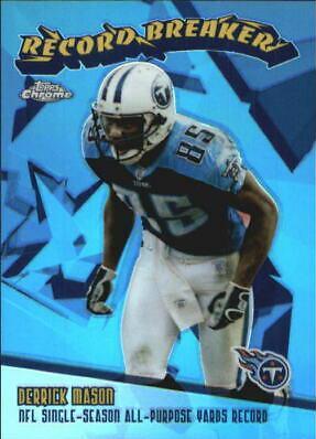 Derrick Mason [Refractor] #RB8 Football Cards 2003 Topps Chrome Record Breakers