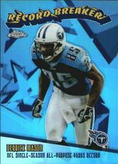 Derrick Mason [Refractor] #RB8 Football Cards 2003 Topps Chrome Record Breakers Prices