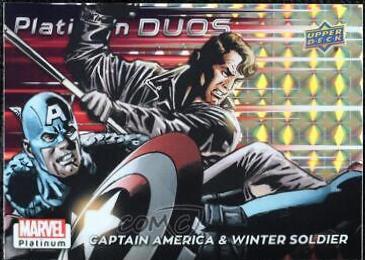 Captain America / Winter Soldier #PD1 Marvel 2023 Upper Deck Platinum Duos