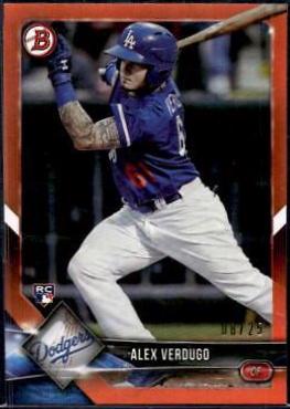 Alex Verdugo [Orange] #72 Baseball Cards 2018 Bowman