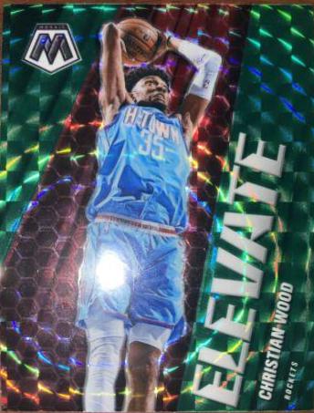 Christian Wood [Green Fluorescent] #10 Basketball Cards 2020 Panini Mosaic Elevate