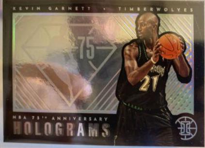 Kevin Garnett #24 Basketball Cards 2021 Panini Illusions NBA 75th Anniversary Holograms