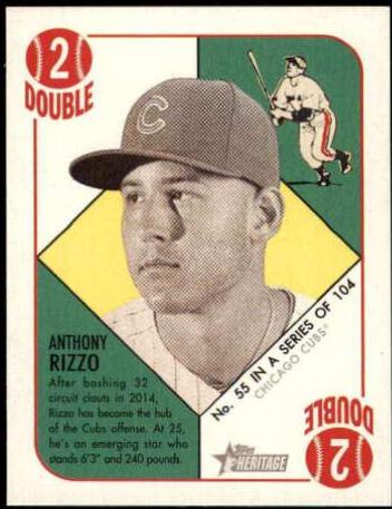 Anthony Rizzo [Mini Red Back] #55 Baseball Cards 2015 Topps Heritage '51 Collection