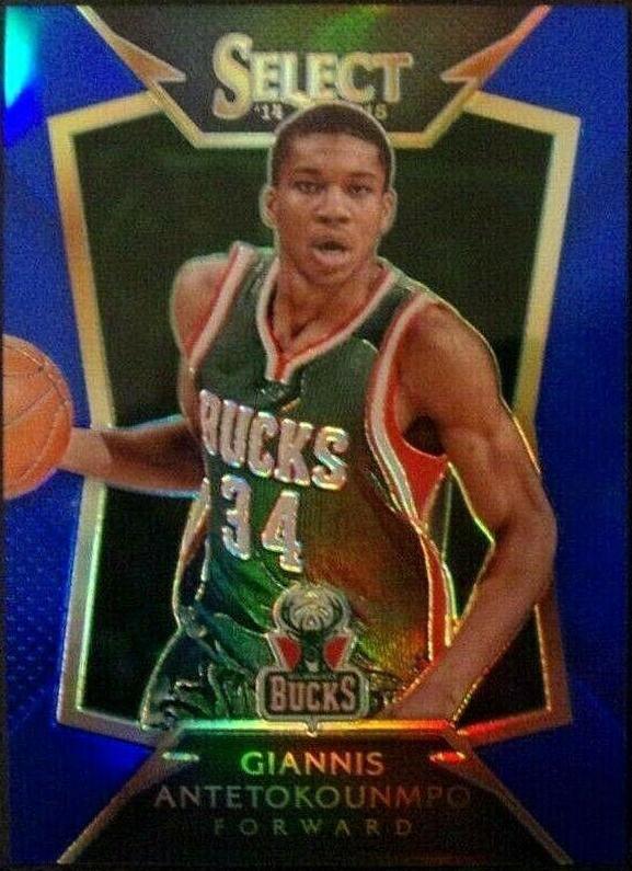 Giannis Antetokounmpo Blue Prizm Prices Panini Select