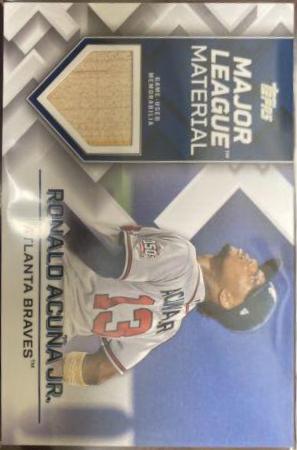 Ronald Acuna Jr. #MLM-RA Baseball Cards 2022 Topps Major League Material Relics