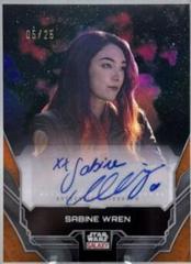 Natasha Liu Bordizzo as Sabine Wren [Orange Refractor] #A-NB Star Wars 2024 Topps Chrome Galaxy Autograph Prices