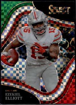 Ezekiel Elliott [Red and Green Squares] #143 Football Cards 2022 Panini Select Draft Picks