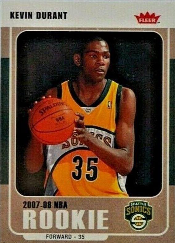 2007 Fleer Kevin Durant RC 1986 Fleer Retro PSA hotsell 8