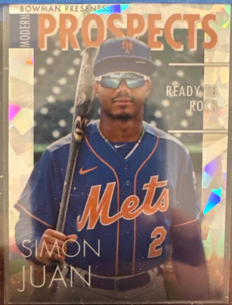 Simon Juan [Atomic] #MP-13 Baseball Cards 2023 Bowman Modern Prospects