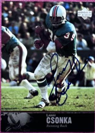 Larry Csonka [Autograph] #AL-28 Football Cards 1997 Upper Deck Legends