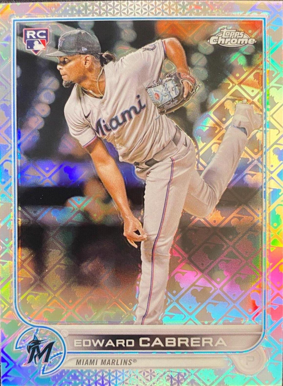 Edward Cabrera #88 Baseball Cards 2022 Topps Chrome Logofractor