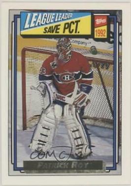 Patrick Roy [Gold] #491 Hockey Cards 1992 Topps