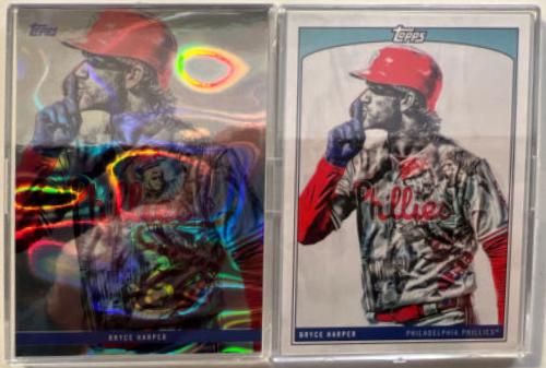 Bryce Harper [Lava Foil] #3 Baseball Cards 2022 Topps X Lauren Taylor